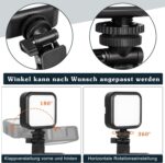 WL100- LED Video Light for Phone, Camera, Laptop, Meeting, Photography, and Lighting, with Clip & Type C, Dimmable & Rechargeable for Selfie Stick Tripod, 2000mAh, 4.5W - Image 6