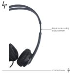 Hp Stereo Usb Wired On Ear Headphones With Mic And Volume Control - Image 4