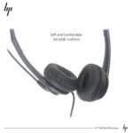 Hp Stereo Usb Wired On Ear Headphones With Mic And Volume Control - Image 5