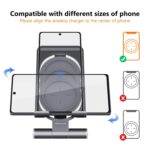 Nillkin Fast Wireless Charger - Metal Foldable and Adjustable Wireless Charging Stand for iPhone 14 13 12 pro max/Pro, Samsung Galaxy S22 S21 S20 Ultra/Plus and Android Phones, Space Grey - Image 3