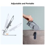 Nillkin Fast Wireless Charger - Metal Foldable and Adjustable Wireless Charging Stand for iPhone 14 13 12 pro max/Pro, Samsung Galaxy S22 S21 S20 Ultra/Plus and Android Phones, Space Grey - Image 4