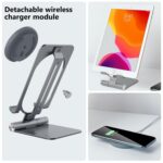 Nillkin Fast Wireless Charger - Metal Foldable and Adjustable Wireless Charging Stand for iPhone 14 13 12 pro max/Pro, Samsung Galaxy S22 S21 S20 Ultra/Plus and Android Phones, Space Grey - Image 5