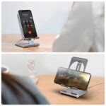 Nillkin Fast Wireless Charger - Metal Foldable and Adjustable Wireless Charging Stand for iPhone 14 13 12 pro max/Pro, Samsung Galaxy S22 S21 S20 Ultra/Plus and Android Phones, Space Grey - Image 6