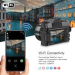 2024 Upgrade 4K 56MP Digital Camera for Photography Vlogging Camera for YouTube with 180° Flip Screen, WiFi,16X Digital Zoom, 52mm Lens, 2 Batteries, 32GB Micro SD Card(Black) - Image 4