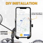 B40 Bike Mobile Holder or Phone Holder, Mobile Mount for Bike - 360° Rotation, One-Click Lock, Anti-Shake Grip - Aluminium Body, Compatible with Smartphones (Random Colour) - Image 4