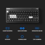 Pulsar XBOARD QS Mechanical Gaming Keyboard – QMK/VIA, Hot Swappable Linear Switch, TKL Layout Gasket Mount, Aluminum Frame, RGB LED Backlit, Knob, Dual PC Quick Switch for Mac/Windows (Black) - Image 3