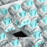 Pulsar XBOARD QS Mechanical Gaming Keyboard – QMK/VIA, Hot Swappable Linear Switch, TKL Layout Gasket Mount, Aluminum Frame, RGB LED Backlit, Knob, Dual PC Quick Switch for Mac/Windows (Black) - Image 7