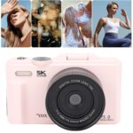 Eujgoov 5K Digital Camera, 75MP Photography Camera with 18X Digital Zoom 3 Inch 180 Degree Flip Screen for Vlogging Live Streaming and Webcasting - Image 3