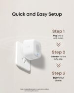 eufy Video Doorbell Chime 2, 10 Built-In Chimes, 2.4 GHz and 5 GHz Dual-Band Wi-Fi, Easy Setup, Bluetooth Auto-Pairing, Adjustable Volume Up to 80 dB - Image 6
