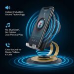 3-in-1 Wireless Charging Stand & Induction Speaker – Fast Charger Dock for iPhone 17 16 15 14 13 12 Pro Max & Samsung Galaxy S24 S23 S22 S21 Ultra – Hands-Free Audio Phone Holder for Desk - Image 4