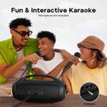 Tribit StormBox Blast 2 Bluetooth Speaker, 200W Portable Speaker with Subwoofer, XBass, LED Lights, Bluetooth 5.4, IP67, Custom EQ, 30H Playtime, Karaoke Function - Perfect for Outdoor Party/Garden - Image 4