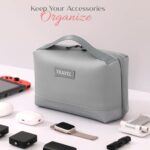 Yellow Weaves Electronics Gadget Organizer Bag |Portable Case for Tech Accessories | Waterproof Travel Pouch for Cable, Adapter, Charger, Drive, Power Bank, Grey - Image 4