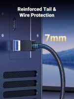 UGREEN CAT 8 Ethernet Cable 40Gbps 2000MHz High Speed F/FTP POE RJ45 LAN Braided Network Cord Compatible with Xbox One Switch PS5 PS4 WiFi Extender Router Modem Patch Panel 1M - Image 4
