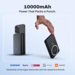 EVM EnMag Ace P0301 10000mAh Power Bank – 15W Wireless Charging, 22.5W Fast Charging, Magnetic Compatible-(EVM P0301-Black)-2 Year Warranty - Image 5
