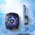 BLACK CROWN SL03 Portable Gaming Wireless Phone Cooler Fan 1300mah Battery Magnetic Semi-Conductor Mobile Phone Cooler Radiator for I-Phone I-OS, Android Gaming Accessories. (Black) - Image 3