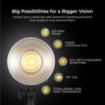 DIGITEK® (DCL-100 WBC) 100W Bi-Color Continuous LED Light with Mini Bowen Mount & Reflector, 2700K-6500K+200 Color Temp, 20FX Modes, 97+ CRI, 0-100% Brightness, APP Control, Lighting for Videography - Image 5