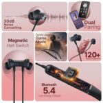 CrossBeats Shuffl AI ANC Neckband Bluetooth Headphones Dual Device Pairing | AI ENC mic | 120Hrs Playback| | Type-c Wireless Ear Buds|40ms Low Latency Gaming Mode in Ear Earphones | BT v5.4 (Black) - Image 3
