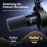 MAONO Dynamic Microphone-XLR USB Podcast Recording Mic: for Vocal Recording, Content Creation, Home Studio, Voiceover, with 192kHz/24bit, Noise Reduction, Mic Gain, Monitoring, Mute (PD300X) Black - Image 4
