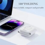 FKU 3 in 1 Wireless Charger,Foldable 3 in 1 Wireless Charging Station Charging Dock Stand Compatible with iPhone 14/Pro/Max/Plus/13/12 Series,AirPods 3/2/Pro,iWatch 8-1 (White) - Image 4