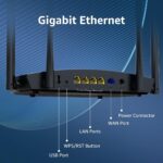 Speedefy High Speed Pro WiFi Router - Dual Band AC2100 Wireless Router for Streaming & Gaming, Up to 35 Devices, 2000 sq.ft Coverage, 4X4 MU-MIMO, USB Port, Parental Control (Model: K8), Black (K8-DI) - Image 8
