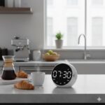 Digital Alarm Clock with Bluetooth Speaker & FM Radio | Dual Alarm Clock with LED Display, Snooze & USB Power | Bedside Table Clock for Bedroom, Home & Office(White) - Image 3