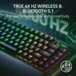 Razer BlackWidow V4 Pro 75% Wireless Gaming Keyboard: OLED Display - True 4K Hz Wireless - Bluetooth - Hot Swappable - Orange Tactile Switches - Command Dial - Snap Tap - Chroma RGB - Wrist Rest - Image 3