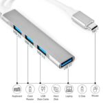 USB C to USB Hub, Aluminum USB C to USB A 3.0 Adapter, 4 Ports Type C to USB Adapter, Plug and Play USB Extender for MacBook Pro/Air, Laptop, Keyboard and Mouse - Image 3