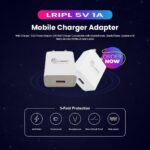 LRIPL 5V 1A Mobile Charger Adapter Wall Charger | USB Power Adaptor |5W Wall Charger Compatible with Smartphones, Headphones, Speaker and Many Deivces White (5W Adapter) - Image 3