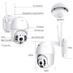 TP PLUS 5MP Outdoor Smart WiFi Wireless IP CCTV Security Camera | Colored Light Vision | 2-Way Audio | Motion Track | Cruise Mode | Support 128 GB Micro SD Card Slot (Dome Camera) - Image 4