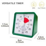 60 Minute Visual Timer Clock – Silent Countdown Timer for Kids & Adults | Time Management for Classroom, Kitchen, Study, Office, ADHD, Homeschool, Tasks & Games (Green) - Image 3
