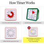 60 Minute Visual Timer Clock – Silent Countdown Timer for Kids & Adults | Time Management for Classroom, Kitchen, Study, Office, ADHD, Homeschool, Tasks & Games (Green) - Image 5