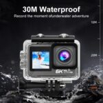 6K Action Camera with Dual Touch Screens | 50MP Ultra HD Photo |170° Wide Angle Lens | EIS Stabilization | Waterproof 30M | WiFi Connectivity | Remote | 256GB SD Card Support Vlogging Camera - Image 5