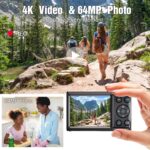 Beginner-Friendly 4K Digital Camera, 64MP Vlogging Camera with 18X Zoom, Autofocus Point-and-Shoot Compact Camera for Teens, Boys, and Girls – Includes 16GB Memory Card - Image 5