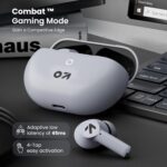 GOBOULT K40 True Wireless in Ear Earbuds with 48H Playtime, Clear Calling 4 Mics, 45ms Low Latency Gaming, 13mm Bass Drivers, Type-C Fast Charging, Bluetooth 5.3 Ear Buds (Ivory White) - Image 10