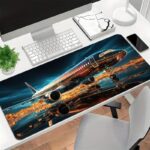 Large Gaming Mouse Pad 80×30 cm | Extended Desk Mat with Non-Slip Rubber Base & Water-Resistant Surface | Perfect for Office, Work from Home & Gamers | Smooth Mouse Control Pad (Airplane) - Image 3