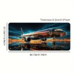 Large Gaming Mouse Pad 80×30 cm | Extended Desk Mat with Non-Slip Rubber Base & Water-Resistant Surface | Perfect for Office, Work from Home & Gamers | Smooth Mouse Control Pad (Airplane) - Image 4
