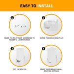 Wall Mount for TP-Link Deco X68/XE75/AXE5300 Mesh Wi-Fi 6 System, Space-Saving Wall Hanging Bracket Holder for Wi-Fi Booster, Cable Organizer Without Messy, Easy Installation (2Pack) - Image 6