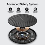 eller santé® 15W Wireless Charger Waverex Fast Charging Pad PD & Qi-Certified with Type C Cable for iPhone 17/17 Air/17 Pro/17 Pro Max, 16/16 Plus/16 Pro/16 Pro Max, iPhone 15/14/13/12/11 Series - Image 5