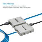 NEXSA 4K HDMI Extender Over Cat5e/Cat6/Cat7 Ethernet Cable, 120M (400ft) Range with Loop-Out, IR Control, Cascading – Silver - Image 4