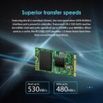 Transcend 240GB M.2 Internal (SSD) Solid State Drive | SATA III 6Gb/s | M.2 2242 SSD | 80 TBW | Read/Write - up to 500/430 MB/s | 3D NAND | 3 Yrs. Warranty | TS240GMTS420S - Image 5