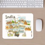 India Mouse Pad for Laptop | Computer Desk Mat Featuring Famous Indian Landmarks | Non-Slip Premium Rubber Base | Computer Mouse Pad | 19.7 cms x 23.5 cms | Indian Souvenirs | Gaming Mouse Pad - Image 3