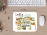 India Mouse Pad for Laptop | Computer Desk Mat Featuring Famous Indian Landmarks | Non-Slip Premium Rubber Base | Computer Mouse Pad | 19.7 cms x 23.5 cms | Indian Souvenirs | Gaming Mouse Pad - Image 5