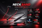 Original Feather Fit Compatible with OnePlus Z3 Wireless Earphones Youth Edition – Bluetooth Neckband with Mic 12.4mm Drivers IP55 with 12.4mm Drivers (RED) XC66 (MWER98) - Image 5
