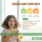 Think n Link Flash Cards | Fruits & Vegetables & Where They Grow Cards, 52 Double-Sided | Montessori Learning, Memory & Logical Thinking | Screen-Free Educational Activity for Kids 2–8 - Image 3