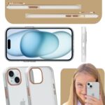 amazon basics Premium Frosted Case | Sleek Translucent Matte Anti-Slip, Drop and Camera Protection |Back Case Cover for iPhone 15 Plus 6.7"- Translucent White - Image 4