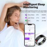 Smart Health Ring for Women Men, Smart Ring Fitness Tracker for iOS & Android, Heart Rate, Blood Oxygen, Blood Pressure, Step Counting, Sleep Monitoring ，5ATM Waterproof, No Subscription Fee - Image 5