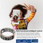 Smart Health Ring for Women Men, Smart Ring Fitness Tracker for iOS & Android, Heart Rate, Blood Oxygen, Blood Pressure, Step Counting, Sleep Monitoring ，5ATM Waterproof, No Subscription Fee - Image 6