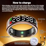 Smart Health Ring for Women Men, Smart Ring Fitness Tracker for iOS & Android, Heart Rate, Blood Oxygen, Blood Pressure, Step Counting, Sleep Monitoring ，5ATM Waterproof, No Subscription Fee - Image 7