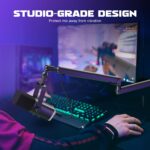 FIFINE BM88 Microphone Boom Arm Stand with Desk Mount Clamp, Screw Adapter, Cable Management, Suspension Scissor Mic Stand for Boom Stick Microphone, for Podcast Streaming Gaming Studio|Black - Image 4