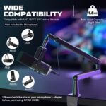FIFINE BM88 Microphone Boom Arm Stand with Desk Mount Clamp, Screw Adapter, Cable Management, Suspension Scissor Mic Stand for Boom Stick Microphone, for Podcast Streaming Gaming Studio|Black - Image 5
